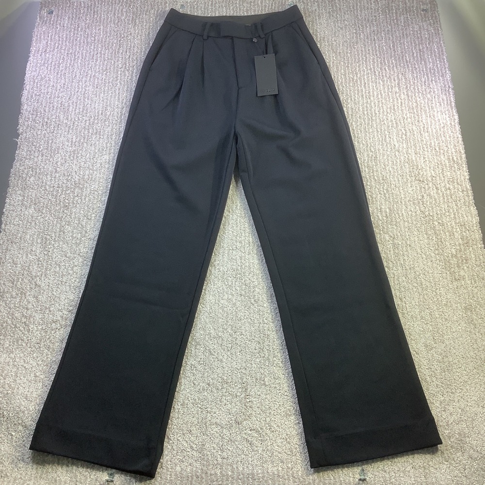 Cuts Womens Essential Pant Black‎ Wide Leg Pleated Size 6 NWT - Picture 2 of 14